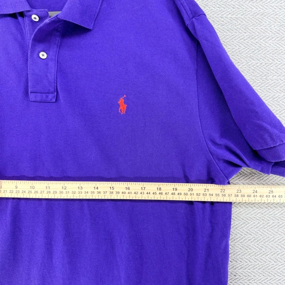 Polo Ralph Lauren Polo Shirt XL Purple Cotton Classic Fit Short Sleeve Pony Logo